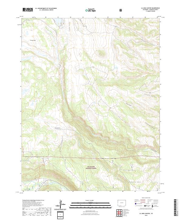 USGS Topographic Map – La Jara Canyon