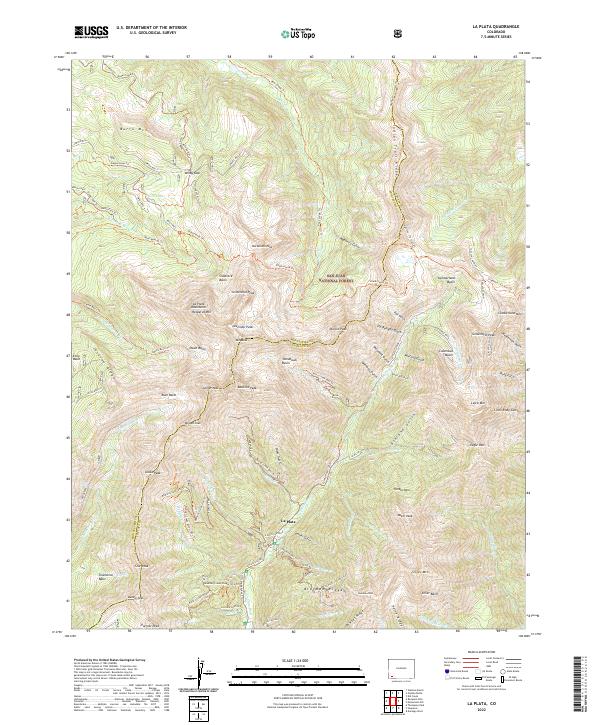 USGS Topographic Map – La Plata