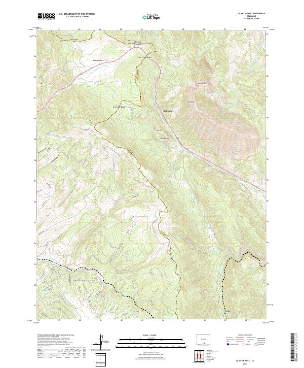 USGS Topographic Map – La Veta Pass