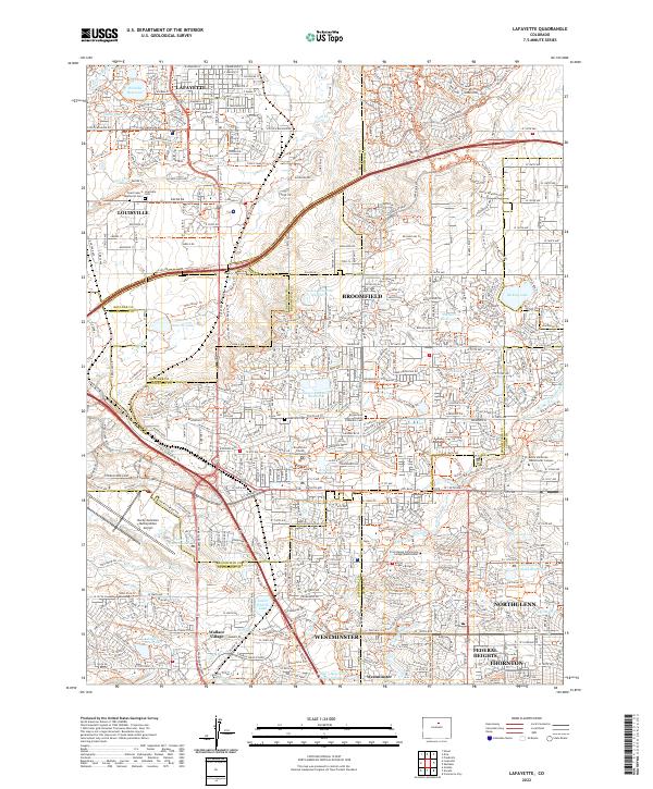 USGS Topographic Map – Lafayette