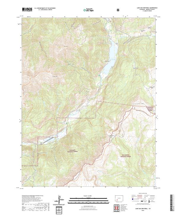 USGS Topographic Map – Lake San Cristobal