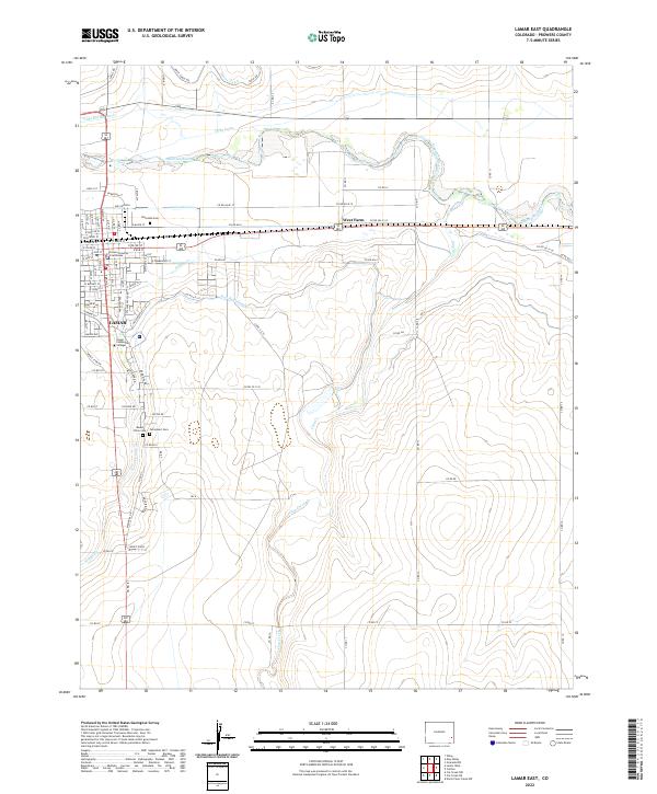 USGS Topographic Map – Lamar East