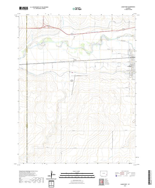 USGS Topographic Map – Lamar West