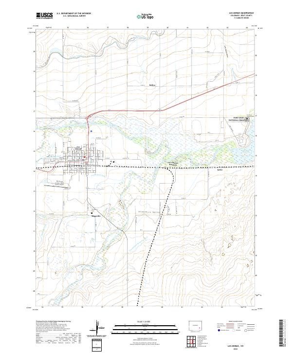 USGS Topographic Map – Las Animas