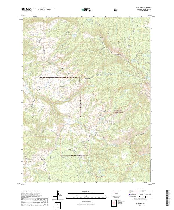 USGS Topographic Map – Lava Creek
