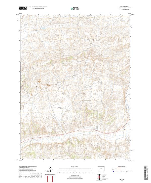 USGS Topographic Map – Lay