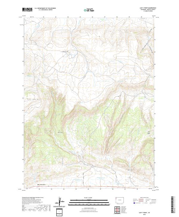 USGS Topographic Map – Lazy Y Point