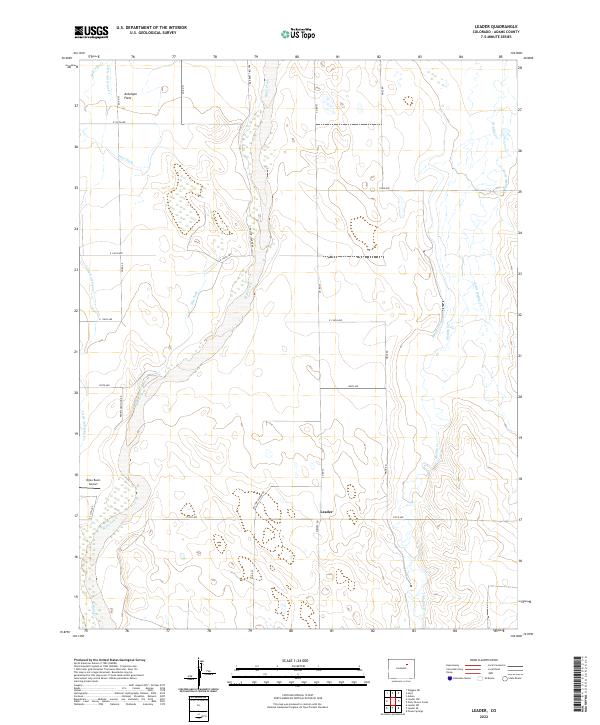 USGS Topographic Map – Leader