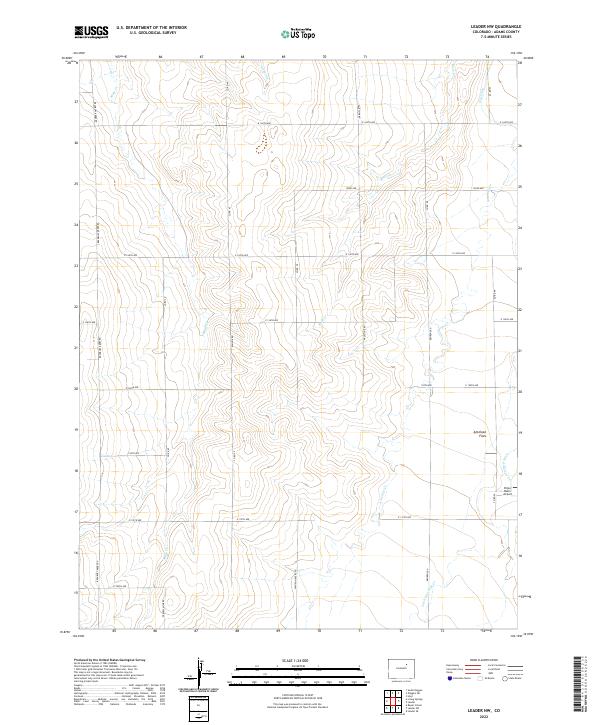 USGS Topographic Map – Leader NW