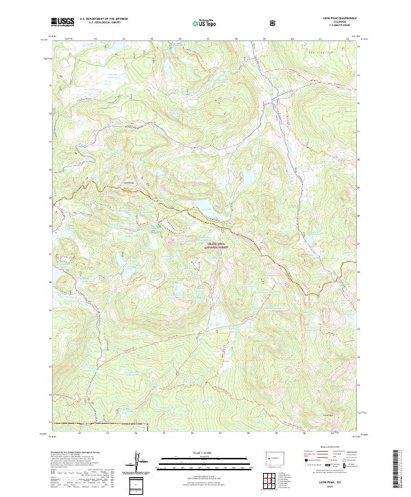 USGS Topographic Map – Leon Peak
