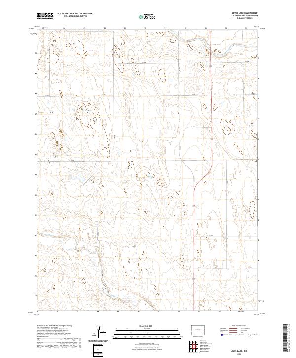 USGS Topographic Map – Lewis Lake