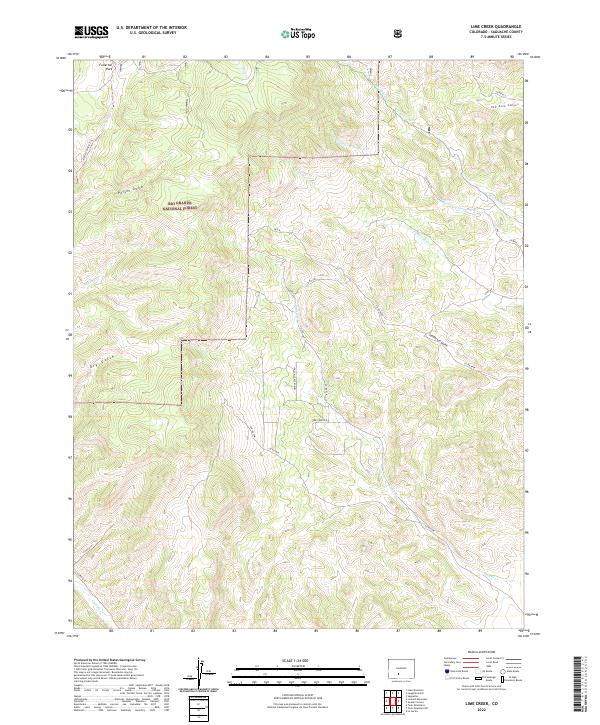 USGS Topographic Map – Lime Creek