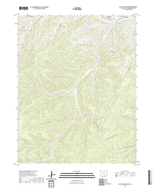 USGS Topographic Map – Little Pine Canyon