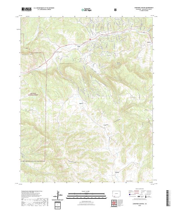 USGS Topographic Map – Lonetree Canyon