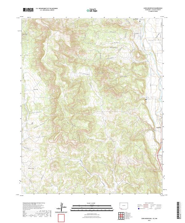 USGS Topographic Map – Long Mountain