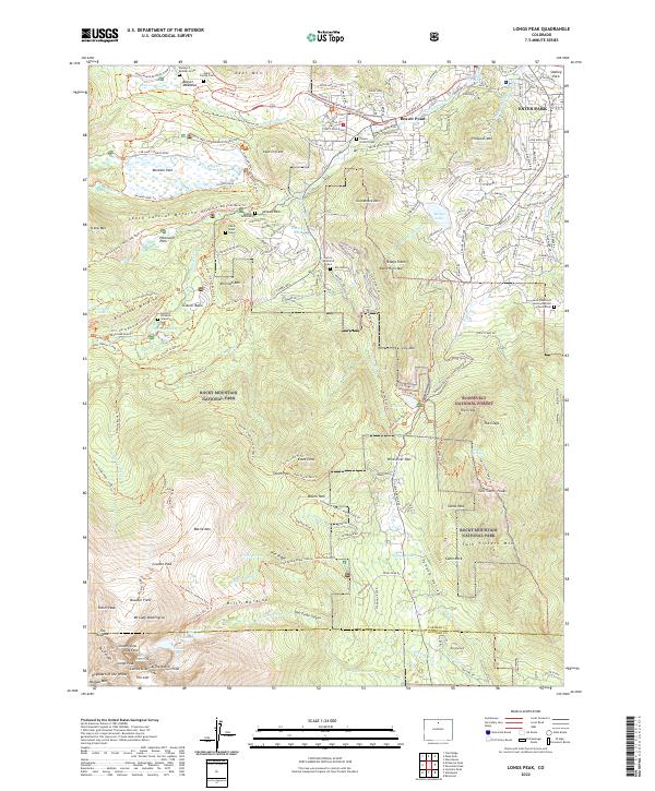 USGS Topographic Map – Longs Peak