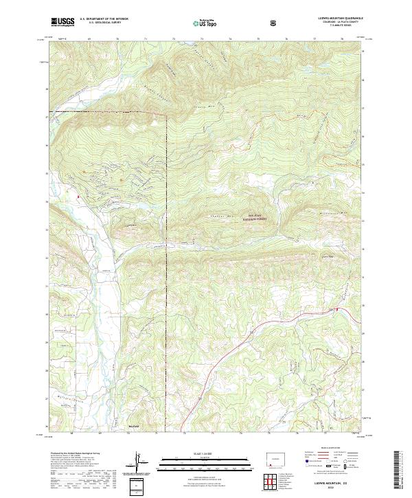 USGS Topographic Map – Ludwig Mountain