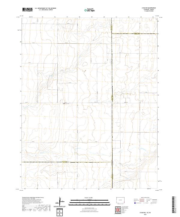 2022 Map of Lycan NE, 2022 Print