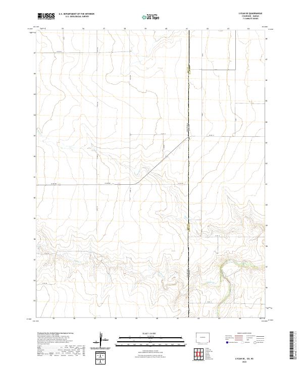 USGS Topographic Map – Lycan SE