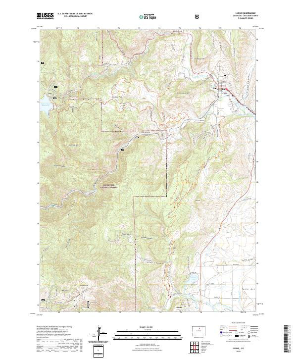 USGS Topographic Map – Lyons