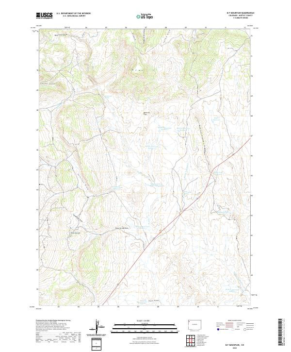 USGS Topographic Map – M F Mountain