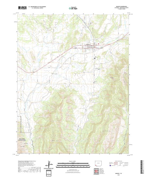 USGS Topographic Map – Mancos