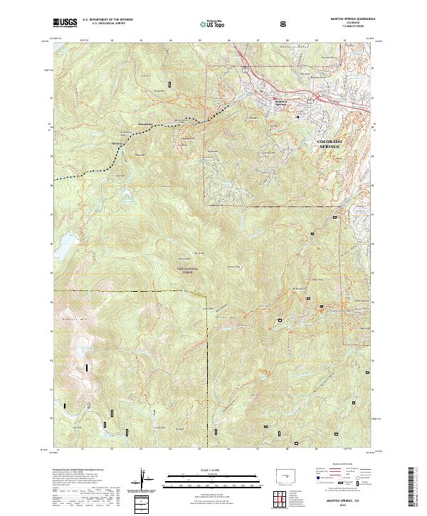 USGS Topographic Map – Manitou Springs