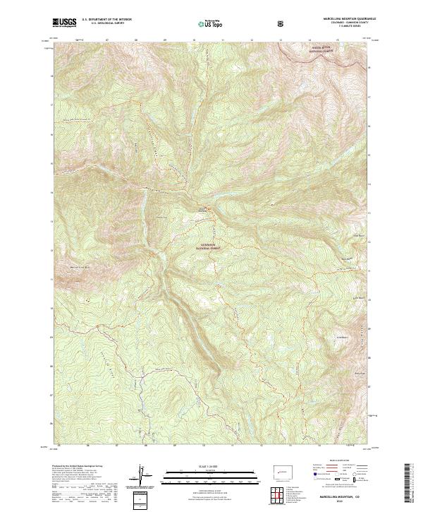 USGS Topographic Map – Marcellina Mountain