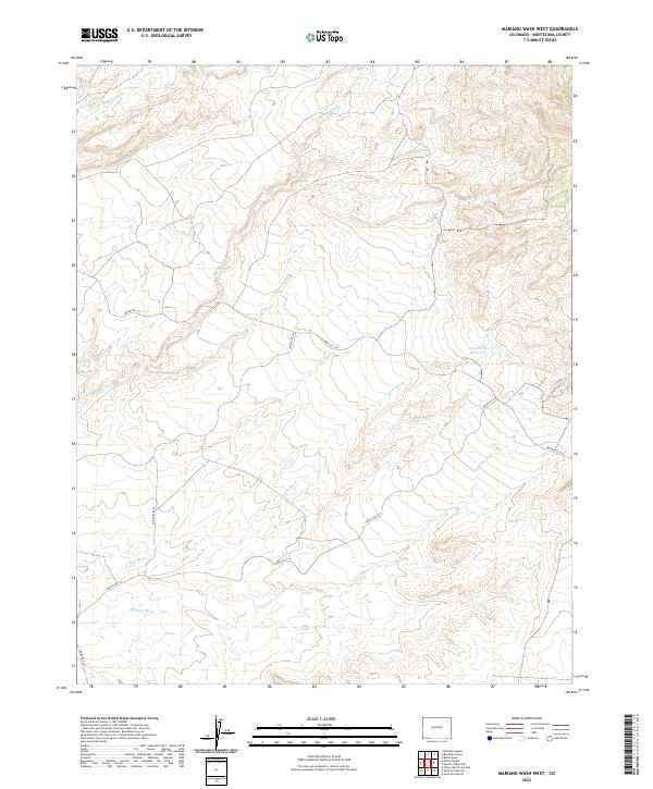 USGS Topographic Map – Mariano Wash West
