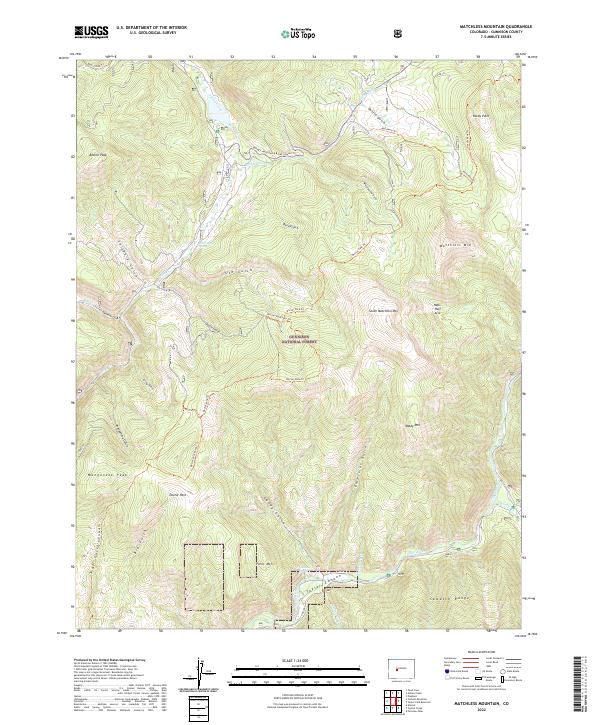 USGS Topographic Map – Matchless Mountain
