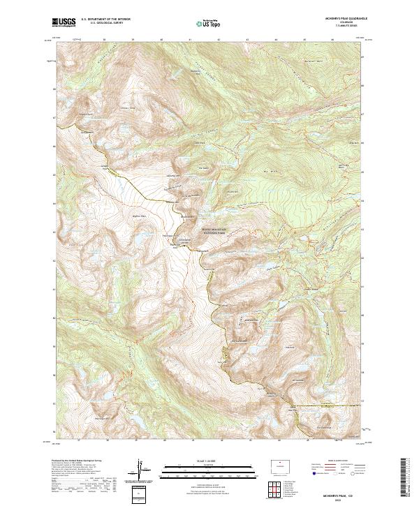 USGS Topographic Map – McHenrys Peak