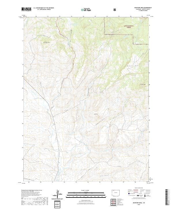 USGS Topographic Map – McInturf Mesa