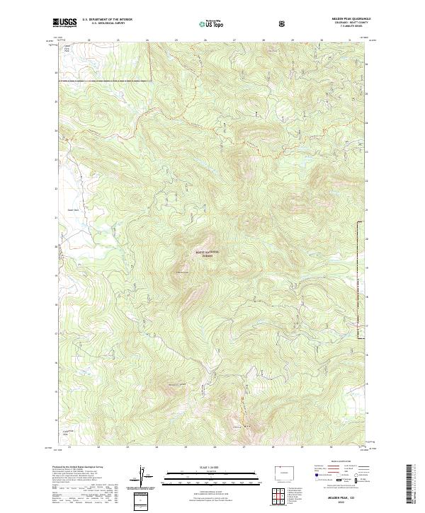 USGS Topographic Map – Meaden Peak