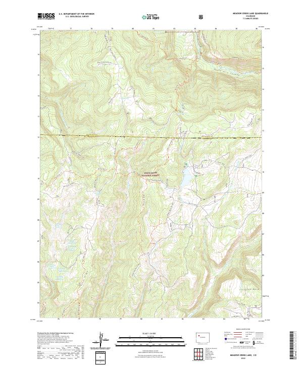 USGS Topographic Map – Meadow Creek Lake