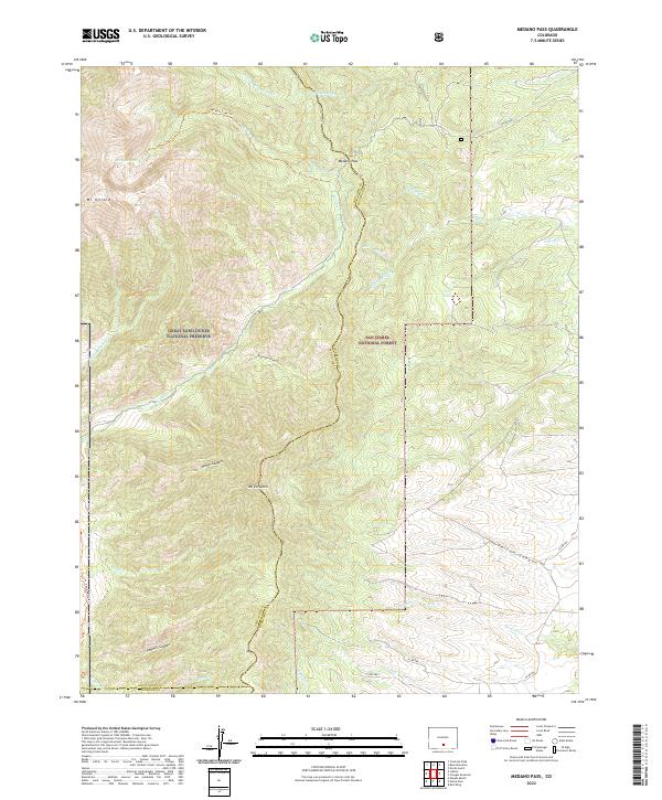USGS Topographic Map – Medano Pass