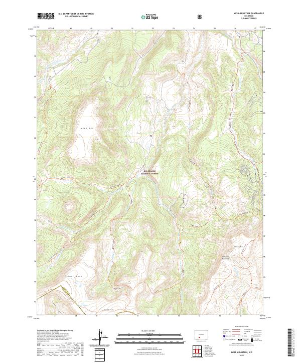 USGS Topographic Map – Mesa Mountain