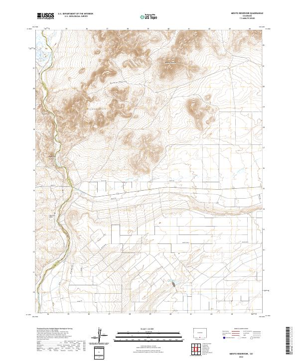 USGS Topographic Map – Mesito Reservoir
