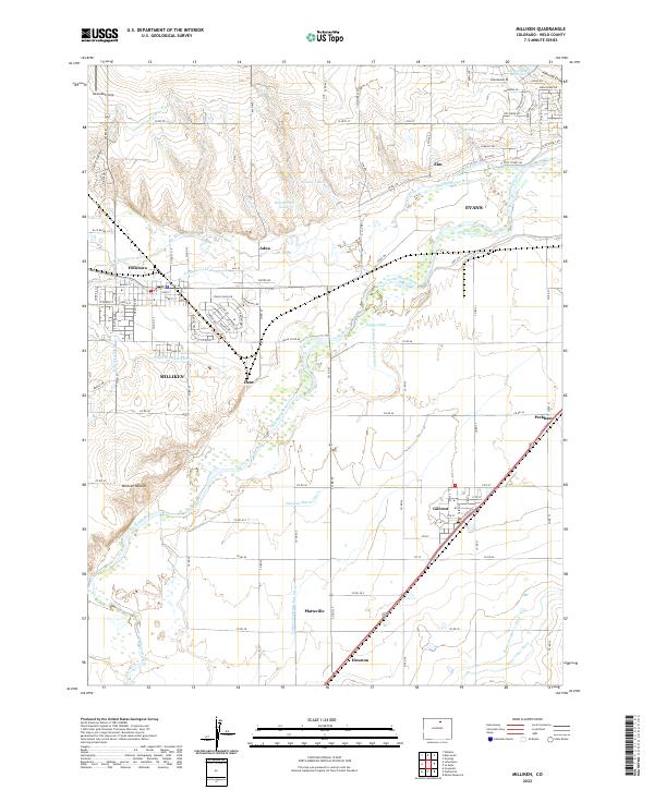 USGS Topographic Map – Milliken