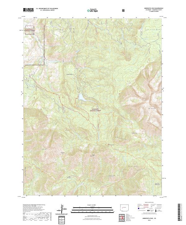 USGS Topographic Map – Minnesota Pass