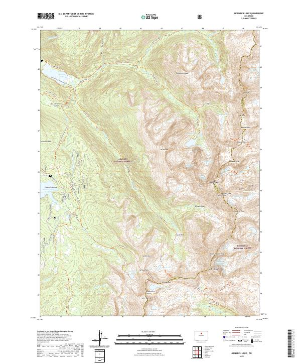 USGS Topographic Map – Monarch Lake