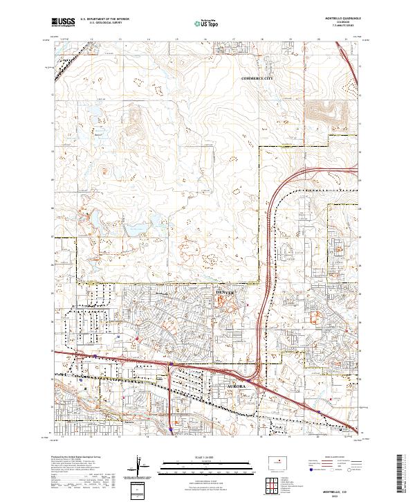 USGS Topographic Map – Montbello