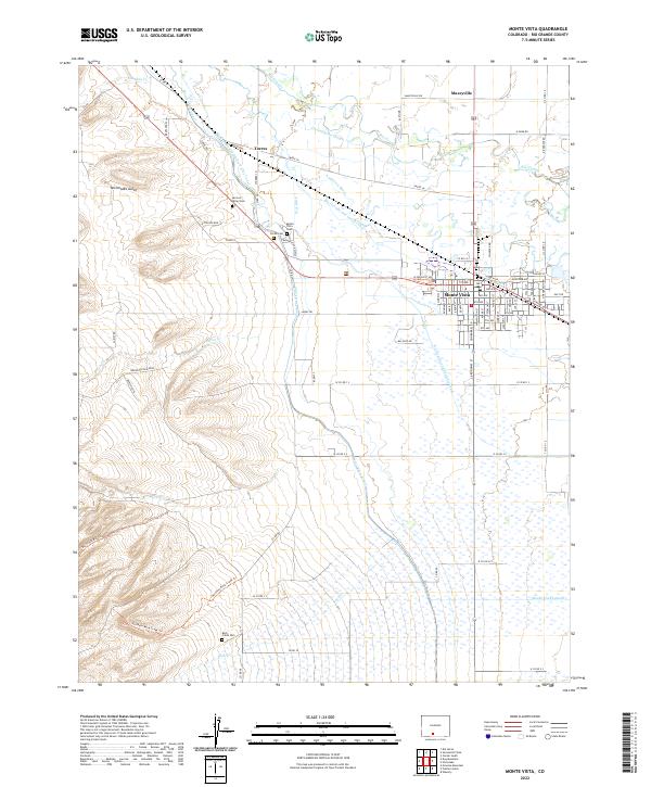 USGS Topographic Map – Monte Vista