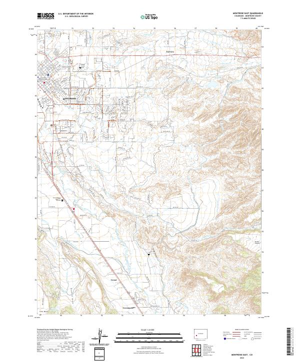 USGS Topographic Map – Montrose East