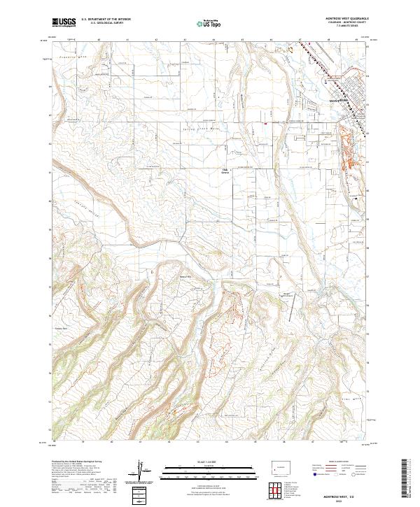 USGS Topographic Map – Montrose West