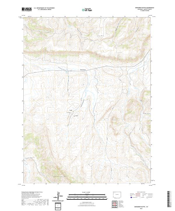 USGS Topographic Map – Monument Butte