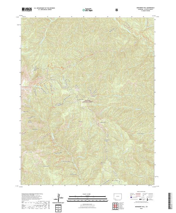 USGS Topographic Map – Monument Hill