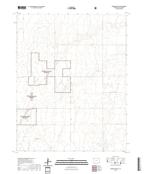 2022 Map of Moore Draw NE, 2022 Print