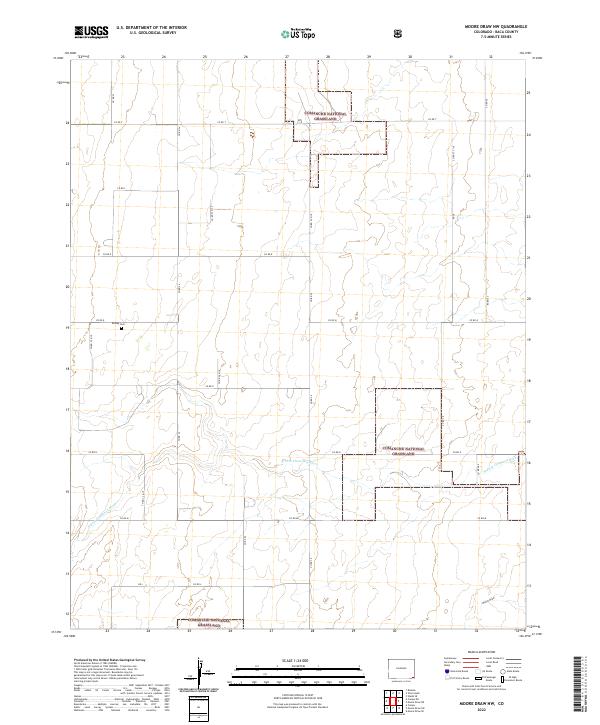 2022 Map of Moore Draw NW, 2022 Print