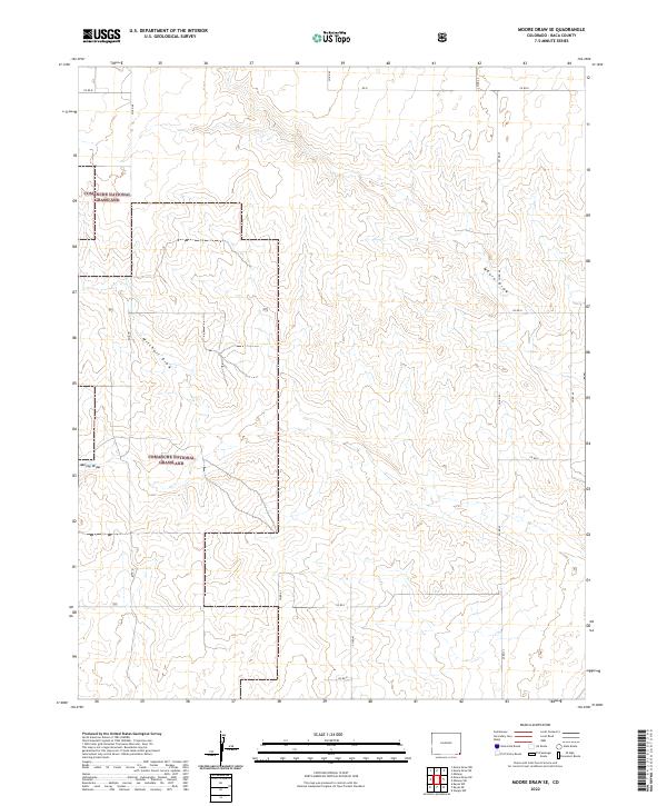 USGS Topographic Map – Moore Draw SE