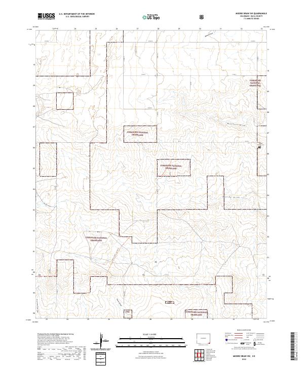 2022 Map of Moore Draw SW, 2022 Print